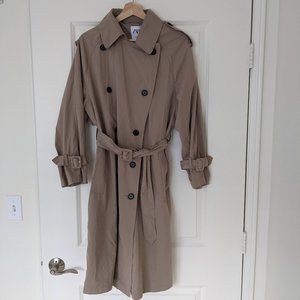 Zara / BELTED DOUBLE BREASTED TRENCH COAT / Khaki Beige / Size S